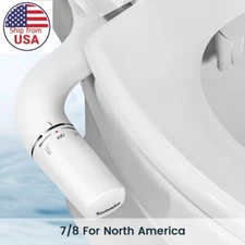Bidet Attachment Ultra-Slim Toilet Seat Dual Nozzle Adjustable Water Pressure
