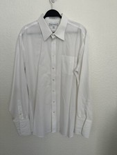 PAUL FREDRICK White Cotton Dress Shirt 17-36