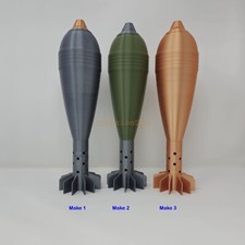 WW2 German 80mm Granatwerfer 34 Mortar Shell Replica - 3D Printed -Prop  Replica
