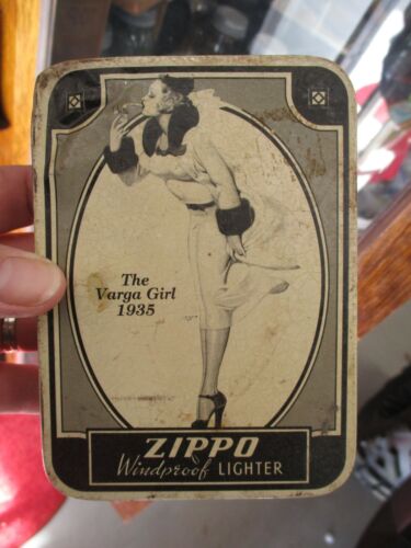 Vintage Zippo The Varga Girl 1935 Collector Tin Can Box | eBay