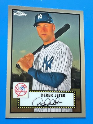 2021 TOPPS CHROME PLATINUM ANNIVERSARY DEREK JETER 1952 DESIGN 