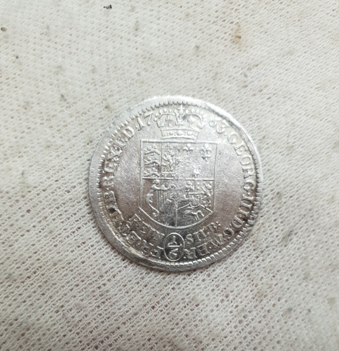 Brunswick Calenberg Hannover 1763 Silver 1/6 Thaler Wildman Giant Coin Germany - Picture 6 of 9