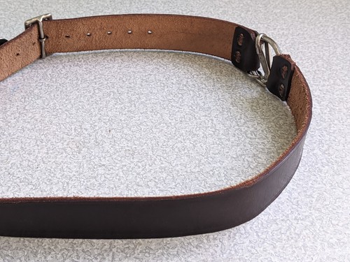 VINTAGE LEATHER GIRL GUIDE BELT - 32 INCH - Picture 4 of 10