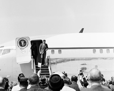 President John F. Kennedy exits Air Force One in Bogota Colombia New 8x10 Photo
