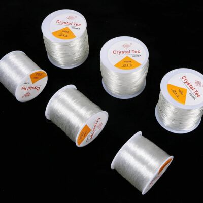 Transparent Elastic Crystal Line Beading Rope Bracelet Thread DIY Jewelry Making