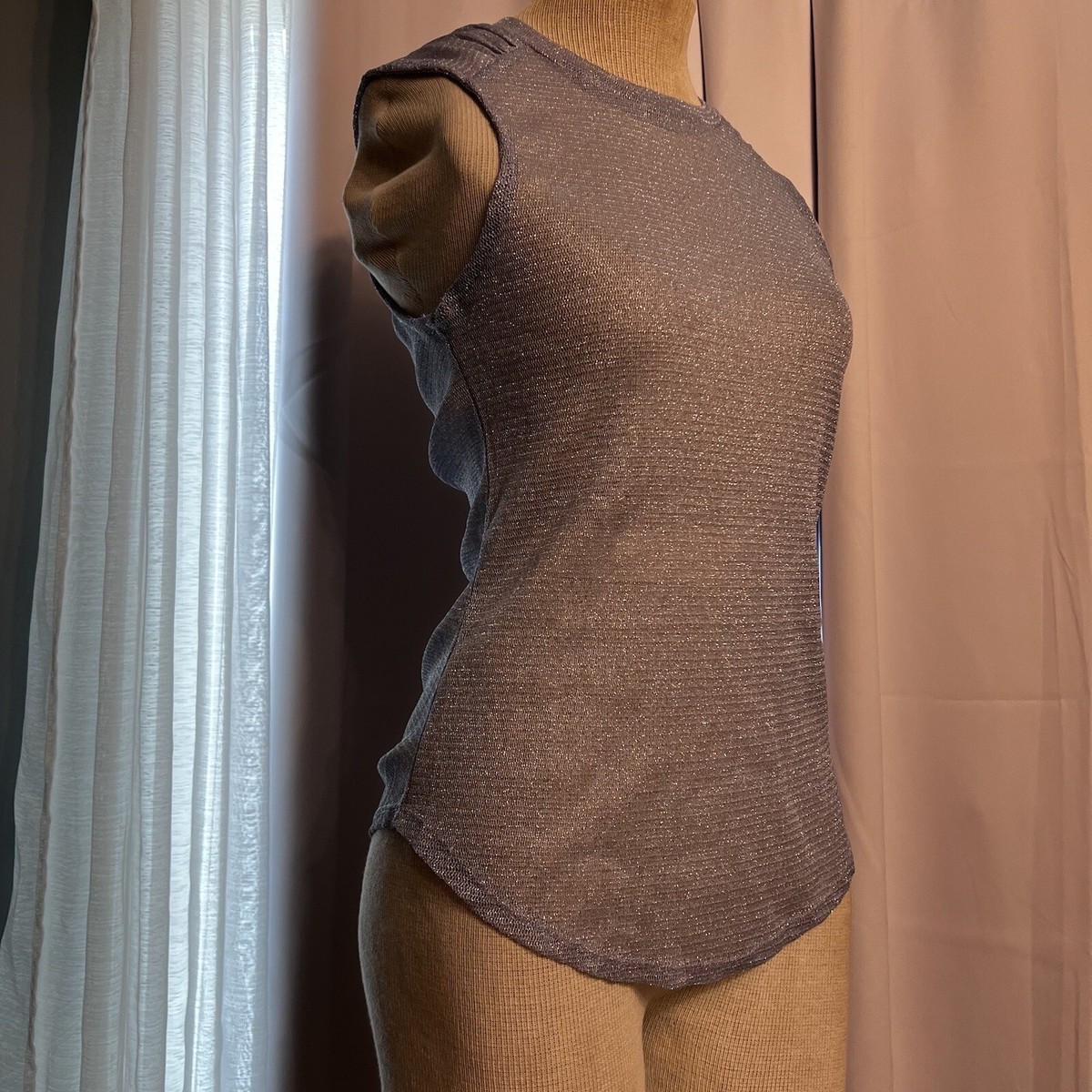mesh♡ KNIT T-shirt MESH-PANEL KNITTED T-SHIRT - MOLE / OFF-WHITE | COS