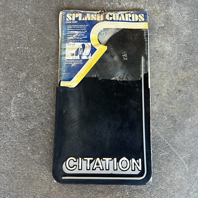NOS Plasticolor Mud Flaps Citation Deadstock Vintage Molded Rubber