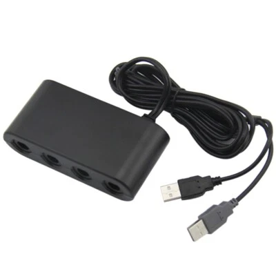 STRAßE GAME Adaptateur Filaire 4 Manettes GameCube pour Wii U, Switch ou PC Windows 7/8/10