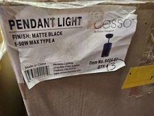 light fixtures black pendant new unopened Dolan designs