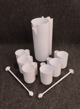 Service Orangeade Jean Pierre Vitrac  Vintage 70 Complet Blanc