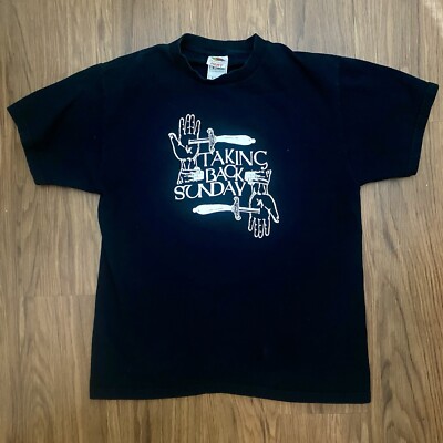 Taking Back Sunday Vintage 2002 Official T-Shirt Size M Y2K Rock Emo Indie Punk