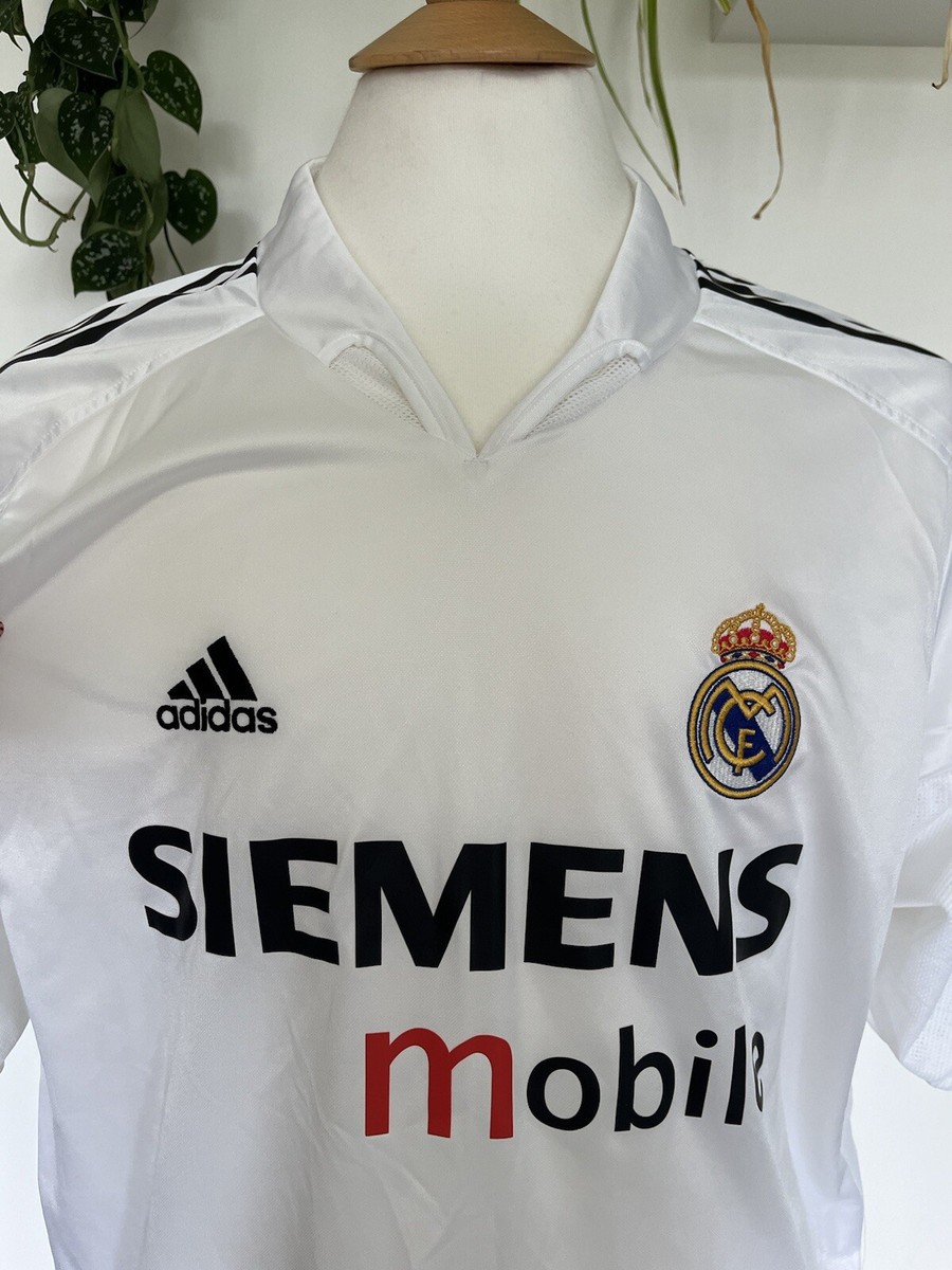 レアルFIGO 10 正規品 2003-04 SIEMENS mobile Real Madrid 2004-05 Adidas Figo #10 Home Football Shirt Size XL