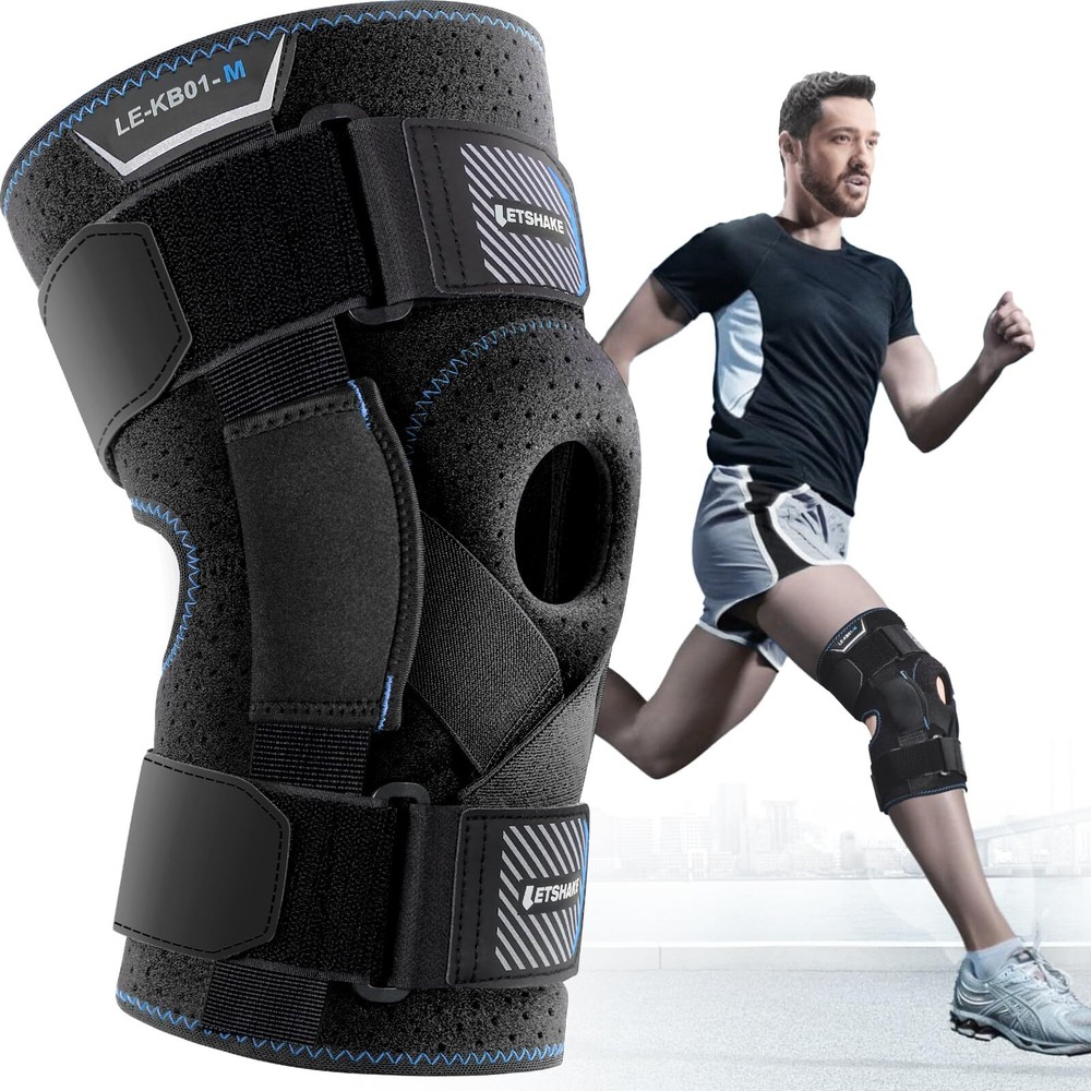 Hinged Knee Brace for Men & Women - Pain Relief & Stabilizer Support for Knee Injuries