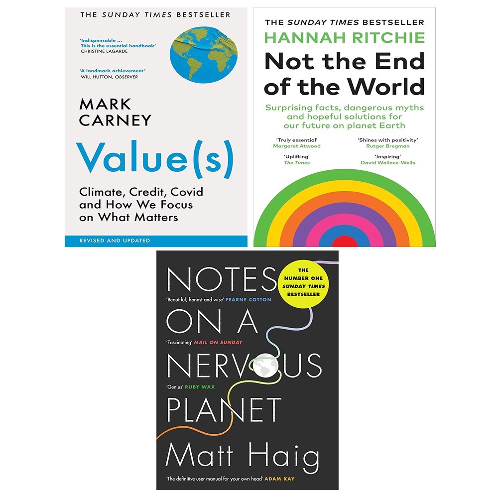 Value(s) Mark Carney,Notes on a Nervous Planet,Not the End of the World 3 Books