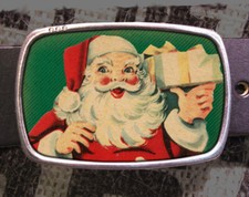 Santa Claus Christmas Vintage Inspired Art Gift Belt Buckle