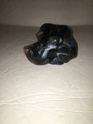 Vintage PurpLe Slag Carnival Glass Hound Dog Head Toothpick Holder