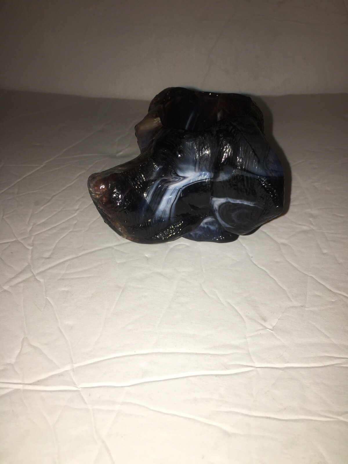 Vintage PurpLe Slag Carnival Glass Hound Dog Head Toothpick Holder eBay
