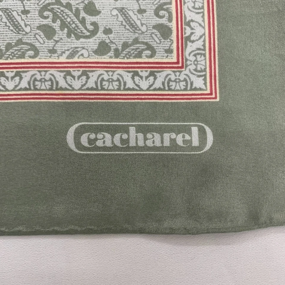 Pañuelo vintage Cacharel pañuelo de seda pequeño cuadrado bufanda pañuelo envolvente Foto 4 de 4