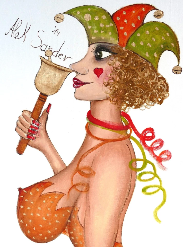 Alek SANDER, Claudia am Karneval aus 2013 - Mischtechnik - Bild 1 von 1