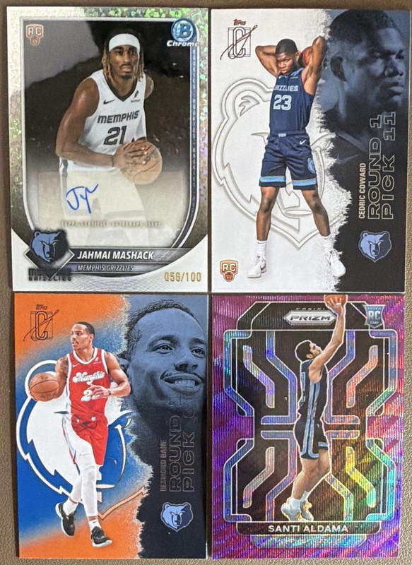 Grizzlies AUTO Card Lot Mashack AUTO RC#56/100, Cedric Coward RC, Bane, AldamaRC