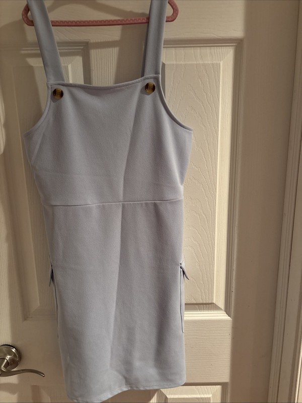Moon & Stars Girls Jumper Dress, Light Blue, Size 12