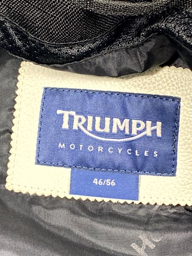 Triumph Motorcycles Jacket Mens 46/56 Black Mesh Shoulder + Elbow Armor Zip Up - Picture 6 of 13