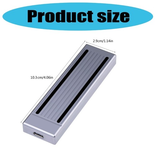 M.2 Double Protocol External Enclosure Aluminum SSD Case for 2230 2242 2260 2280 - Photo 8/9