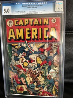 CAPTAIN AMERICA COMICS # 54 CGC 5.0 1946 ALEX SCHOMBURG COVER