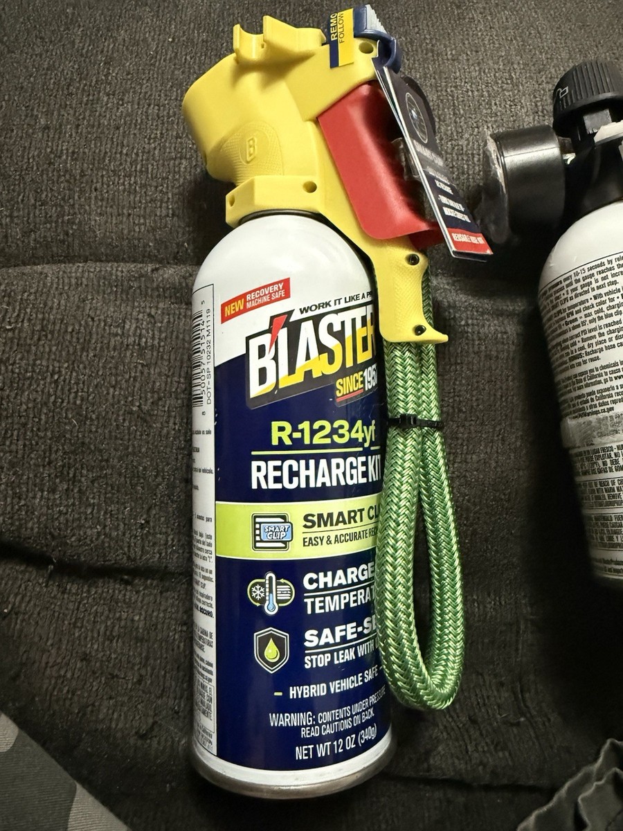 R-1234YF Blaster Refrigerant 12oz AC Recharger w/ Stop Leak & UV