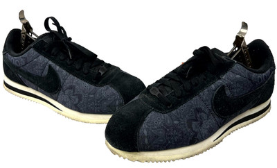 Nike Cortez Basic Premium QS Day of the Dead Mens Size 9.5 Running Shoes Black