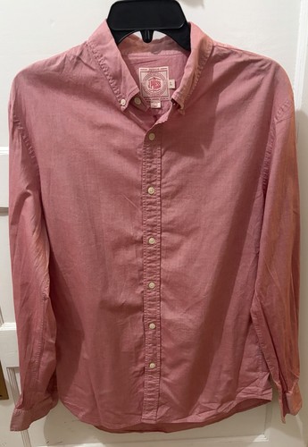 J.Press, M-11 J Press x Shirt Large Red Salmon 100% Egyptian Cotton OCBD