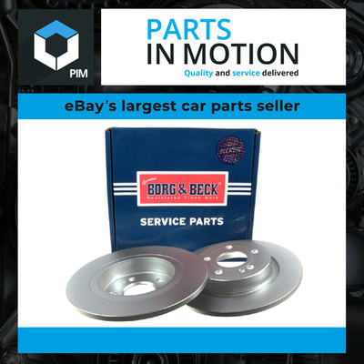 2x Brake Discs Pair Solid fits MERCEDES B200 W247 1.3 Rear 2018 on 293mm Set B&B
