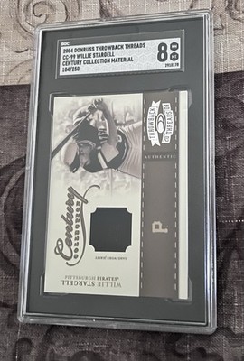 SGC 8 WILLIE STARGELL 2004 Donruss Throwback Threads Game Used Jersey Numbered