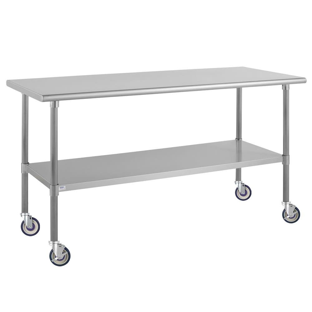 Kratos Commercial Work Table, Stainless Steel Kitchen Prep Table 30"x72" with