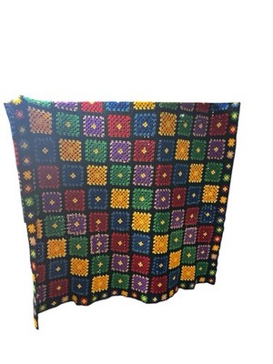 Homemade Granny Square Blanket 60''x72 