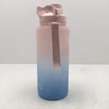 Blogilates 64oz Half Gallon Plastic Water Bottle - Blue Ombre: Display Model