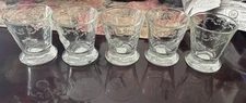 5  La Rochere VERSAILLES Shell Double Tumbler Footed Glasses
