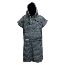 Surf Poncho Adult Hooded Towel Wetsuit Changing Robe Charcoal CN-PonchoV2Black