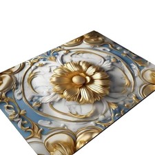 Floral Design Door Mat for Entryways with Non Slip Backing Easy to Maintain