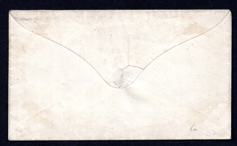 US 1850s SCOTT #10A ORANGE BROWN OXIDIZED TO DARK BROWN TYPE II TIED - Image 2 of 2