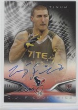 2014 Topps Platinum Rookie Refractor Black 24/150 CJ Fiedorowicz #67 Auto 0af