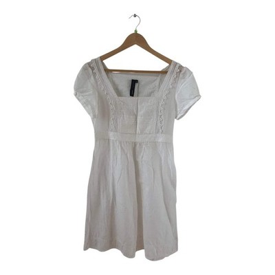 Vero Moda Kleid Damen Dress Damenkleid Gr. 38 Weiß Kurzarm Empire Sommer Neu