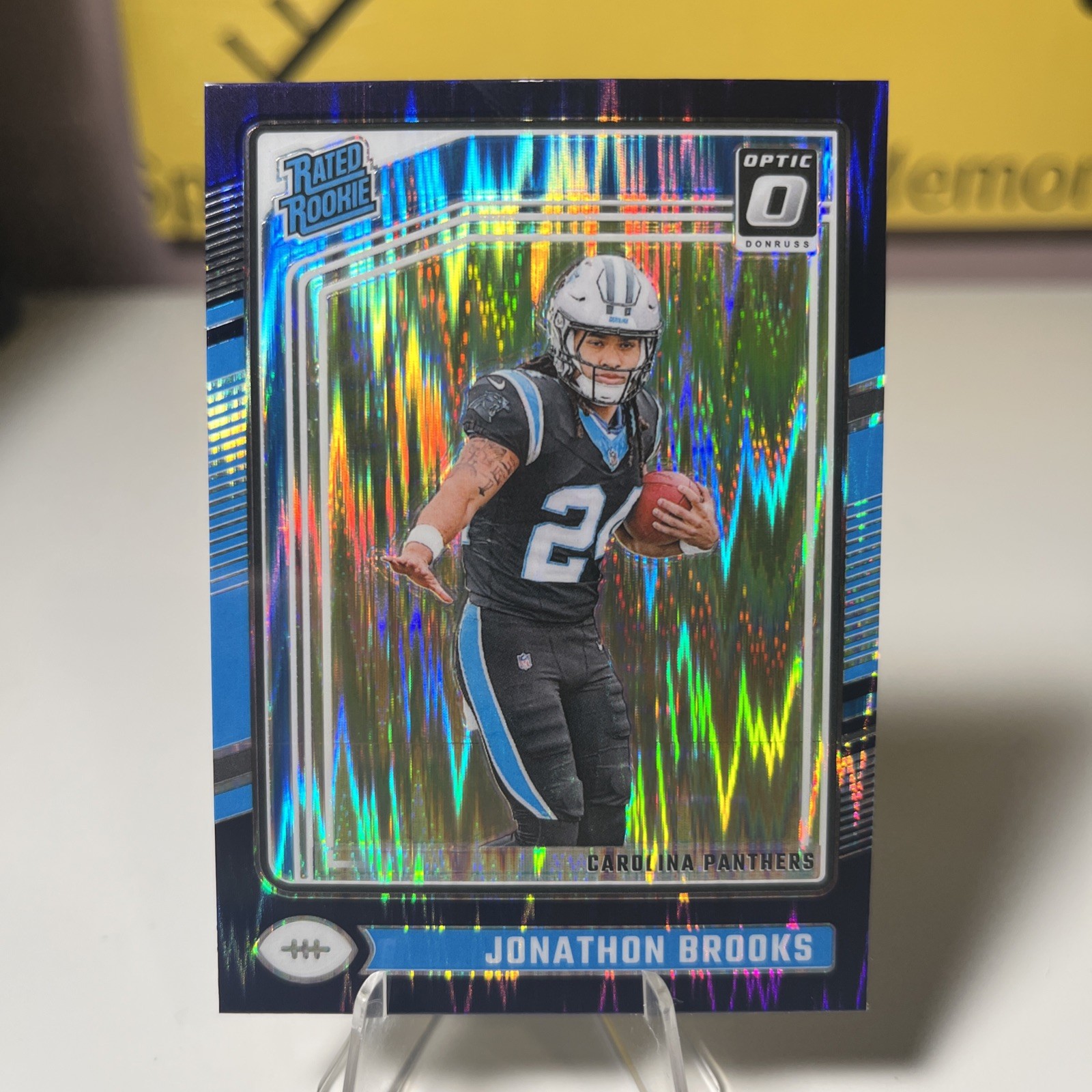 2024 Panini Donruss Optic - Rated Rookie Jonathon Brooks #258 Purple Shock Prizm