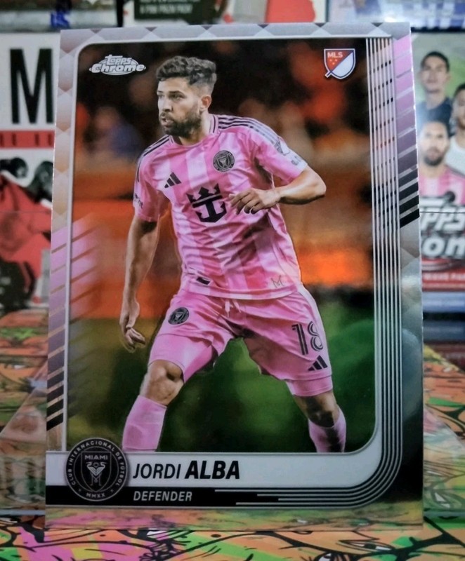 Topps 2025 Chrome MLS Jordi Alba Base Set #41 Inter Miami CF Soccer Card