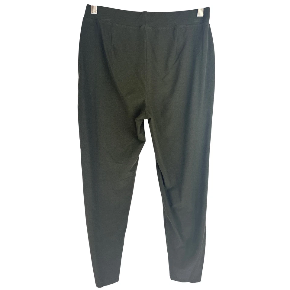 EILEEN FISH женщин S/P темно оливковый зеленый трикотажа прямые штанины брюки - Изображение 3 из 4