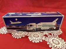 Vintage 1999 HESS toy truck and Space Shuttle with SATELLITE  New in box
