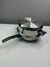 VTG New Inkor Stainless Steel 5 Egg Poachers/Skillet with Dome Lid Pot/Pan Base