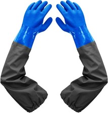 PVC Chemical Resistant, Long Rubber, Heavy Duty Waterproof Gloves