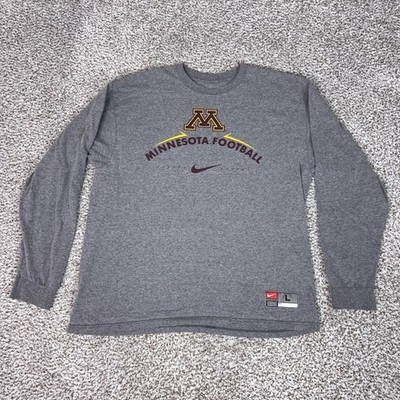 Vintage Minnesota Golden Gophers Shirt Mens Large Gray NCAA Football Nike Team