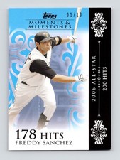 FREDDY SANCHEZ 2008 Topps Moments & Milestones #108-178 Blue #'d 01/10 - PIRATES